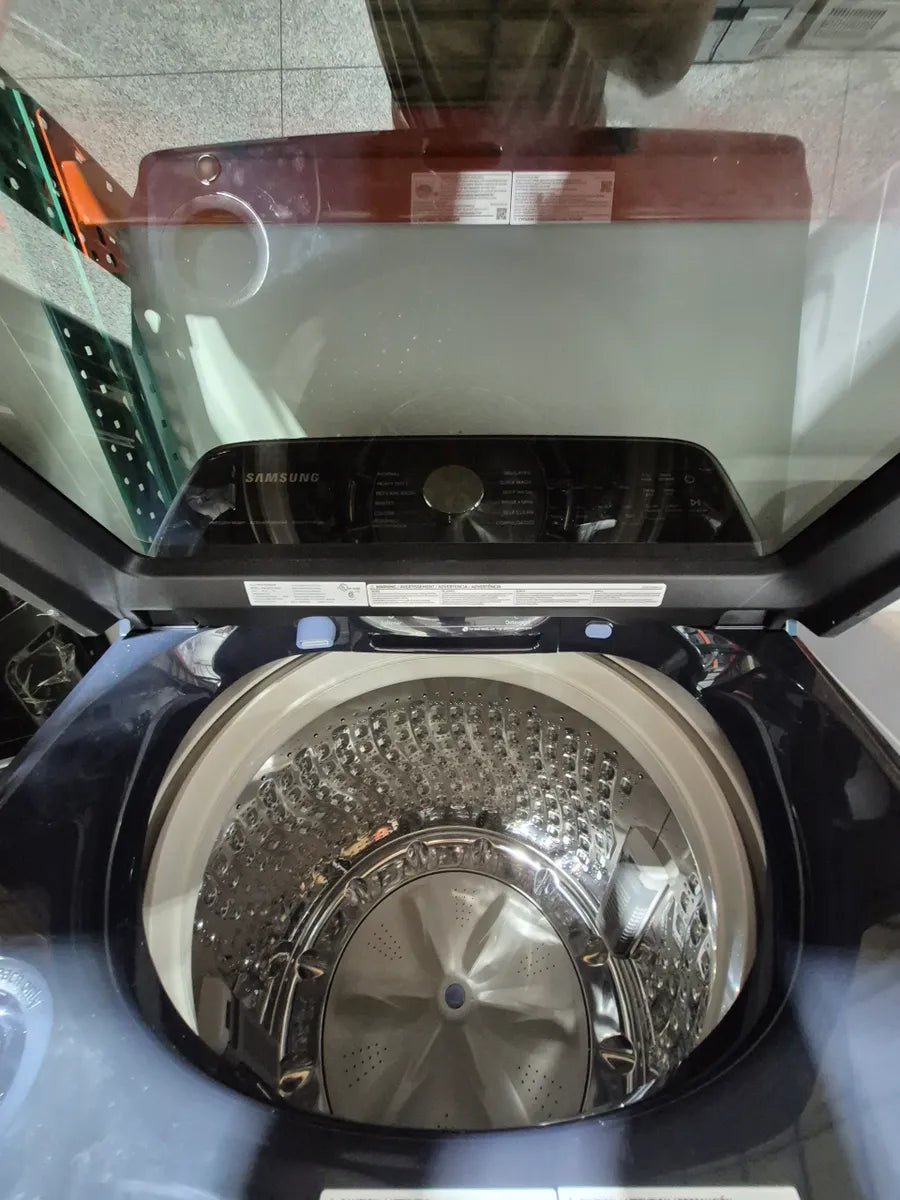 5.4 cu. ft. Smart Top Load Washer with Pet Care Solution and Super Speed Wash in Brushed Navy