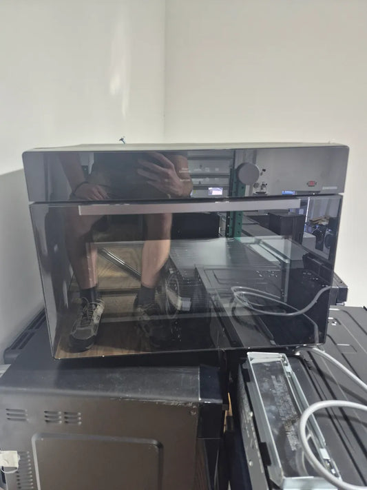 Samsung - Countertop Microwave with Power Convection in Black Glass