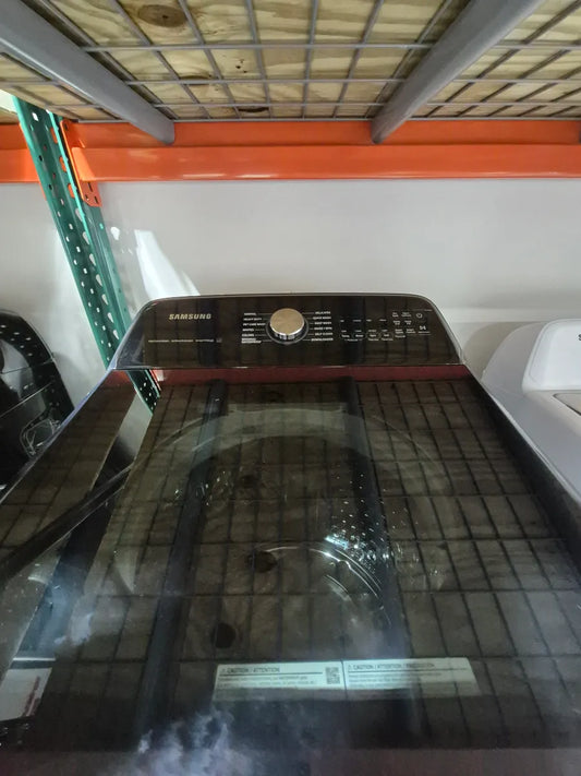 5.4 cu. ft. Smart Top Load Washer with Pet Care Solution and Super Speed Wash in Brushed Navy