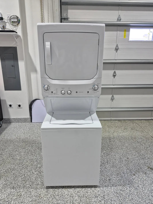 GE Unitized Spacemaker® 3.8 cu. ft. Capacity Washer with Stainless Steel Basket and 5.9 cu. ft. Capacity Gas Dryer