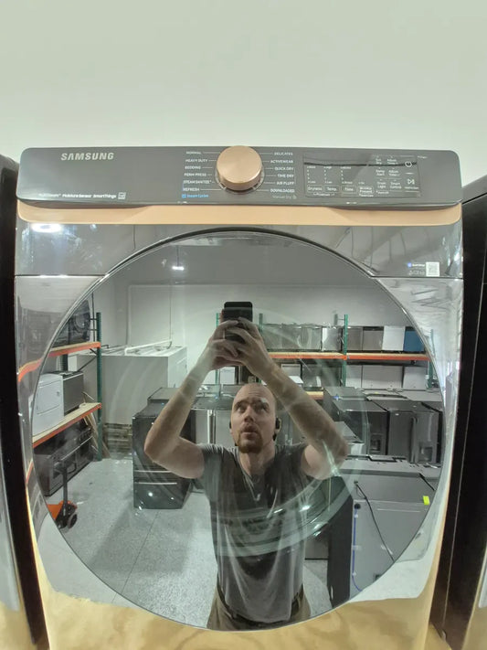 Samsung - 7.5 cu. ft. Smart Electric Dryer with Steam Sanitize+ and Sensor Dry - Brushed black