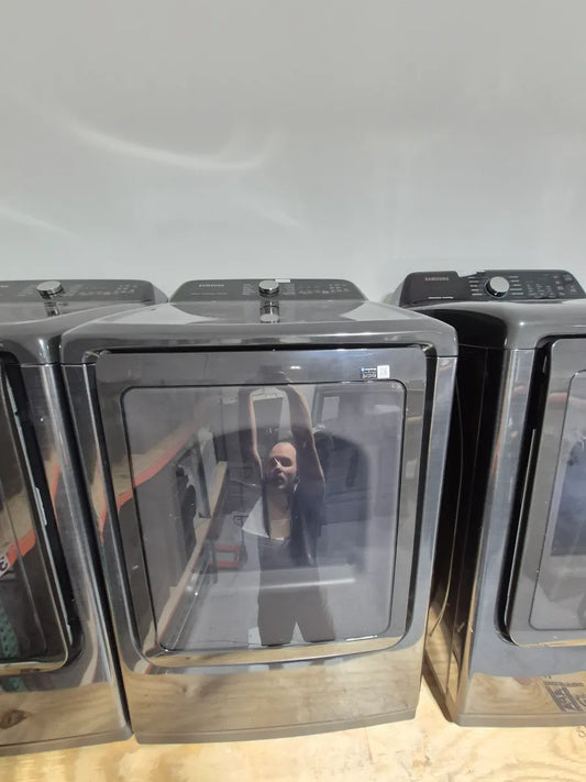 7.4 cu. ft. Smart Gas Dryer with Steam Sanitize+ in Brushed Black